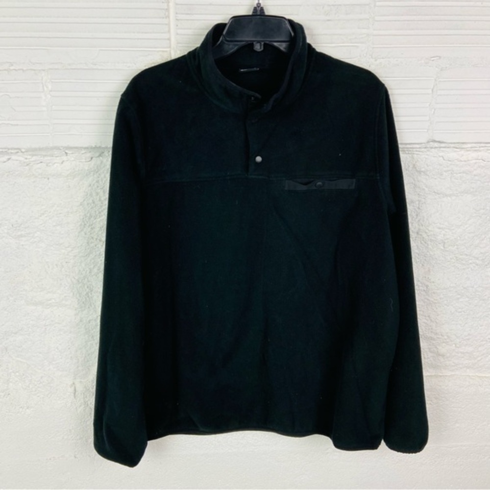 32 Degrees Dark black Fleece pull over comfy cozy sweater size large